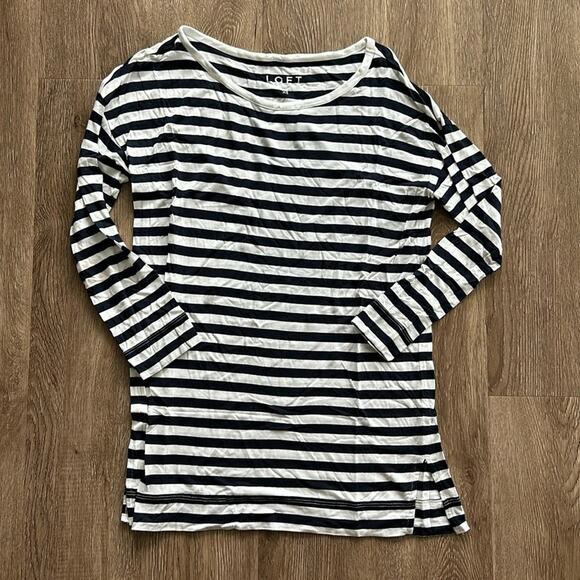 Loft Striped 3/4 Sleeve Shirt - Picture 1 of 4